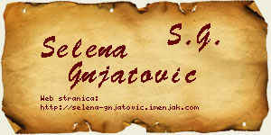 Selena Gnjatović vizit kartica